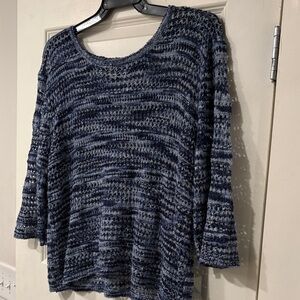United States Sweaters Navy and Gray Knit Sweater